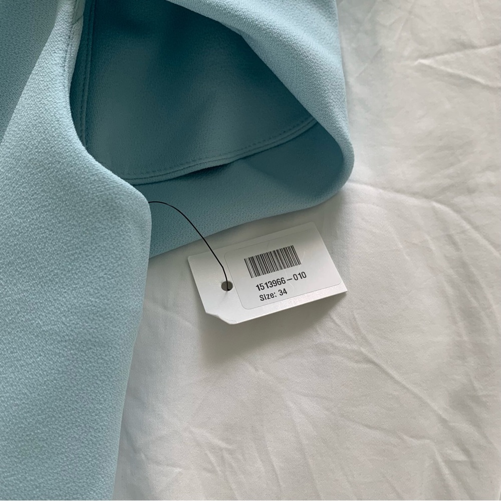 Safiyaa Mablia Draped Crepe Midi Dress Baby Blue NWT Size 2 - Picture 8 of 8